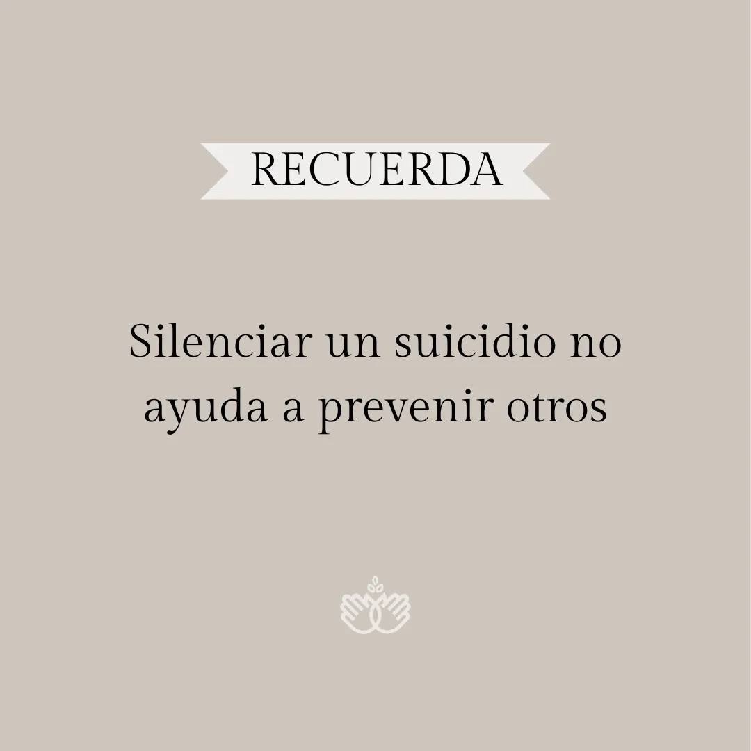 Silenciar un suicidio no ayuda a prevenir otros